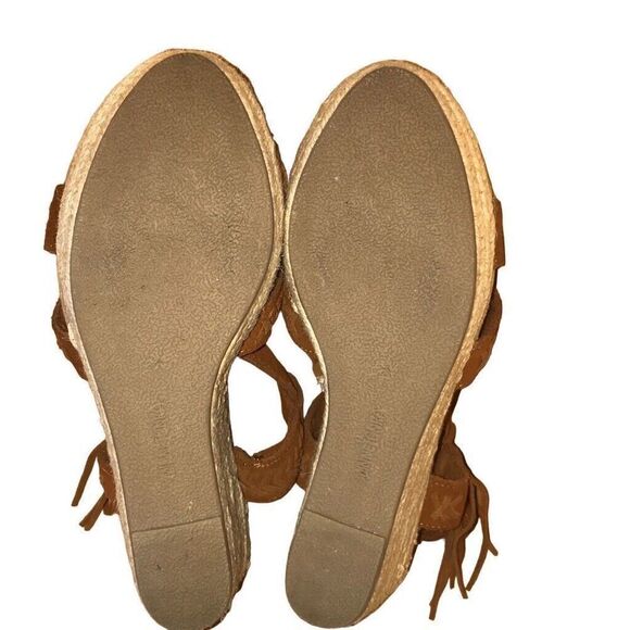 Minnetonka Women’s Haley Espadrille Wedge Strap Sandals Natural Brown Size 11M - Picture 8 of 8